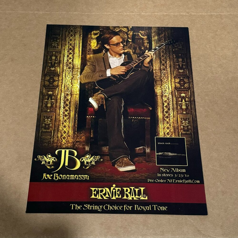 Joe Bonamassa - Ernie Ball - 2010 Print Advertisement